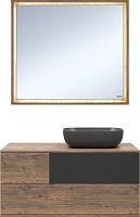 Misty Мебель для ванной Коломбо 100 R подвесная дуб галифакс/антрацит